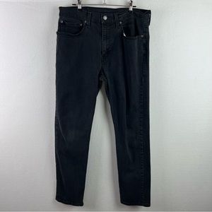 Levi's 502 Mens Jeans 34x30 Black Regular Stretch Straight 5 Pocket Zipper